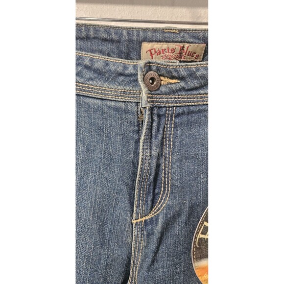 Paris Blues Women Junior Y2K Size 17 Stretch Light Wash Bootcut Mid Rise Jeans - Picture 3 of 15